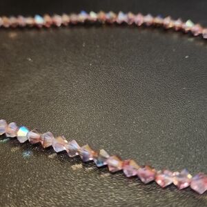 Sabika Iridescent Pink Crystal Necklace